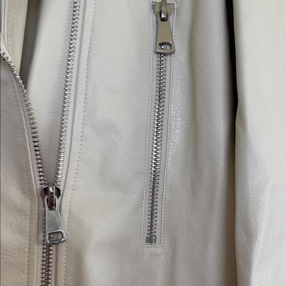 Maeve Cream Leather Jacket - Picture 11 of 14